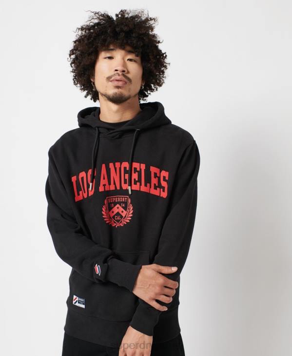 Superdry Hommes sweat à capuche city college D64Z658 vêtements noir
