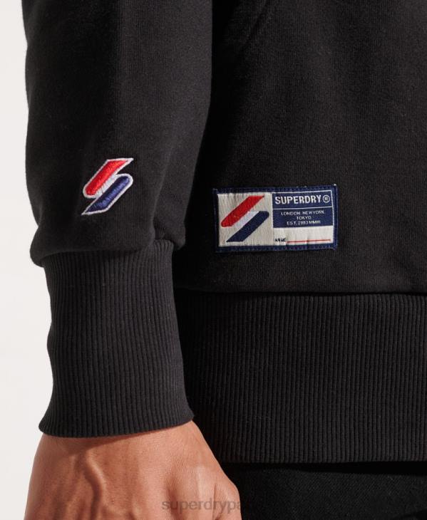 Superdry Hommes sweat à capuche city college D64Z658 vêtements noir