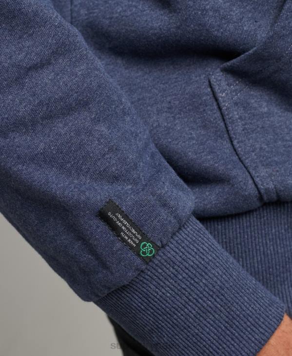 Superdry Hommes sweat à capuche city recyclé D64Z665 vêtements bleu