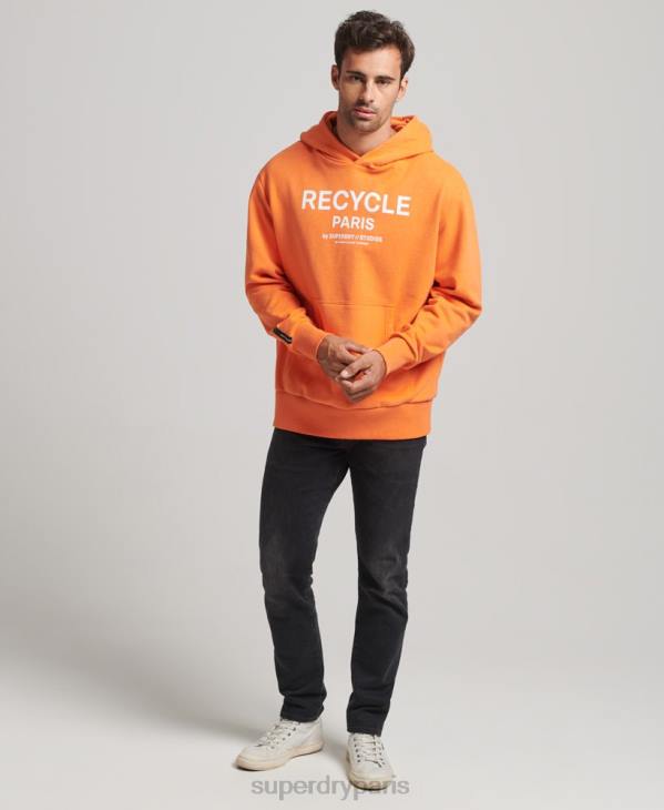 Superdry Hommes sweat à capuche city recyclé D64Z747 vêtements orange