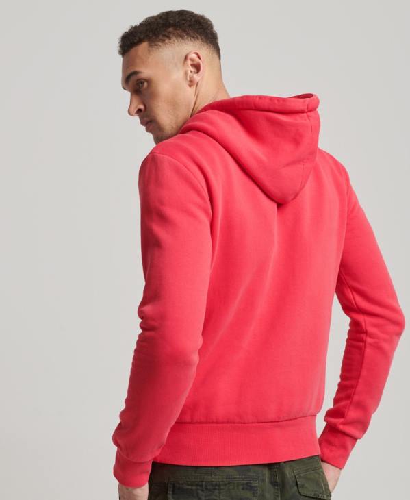 Superdry Hommes sweat à capuche classique américain à logo vintage D64Z894 vêtements rouge