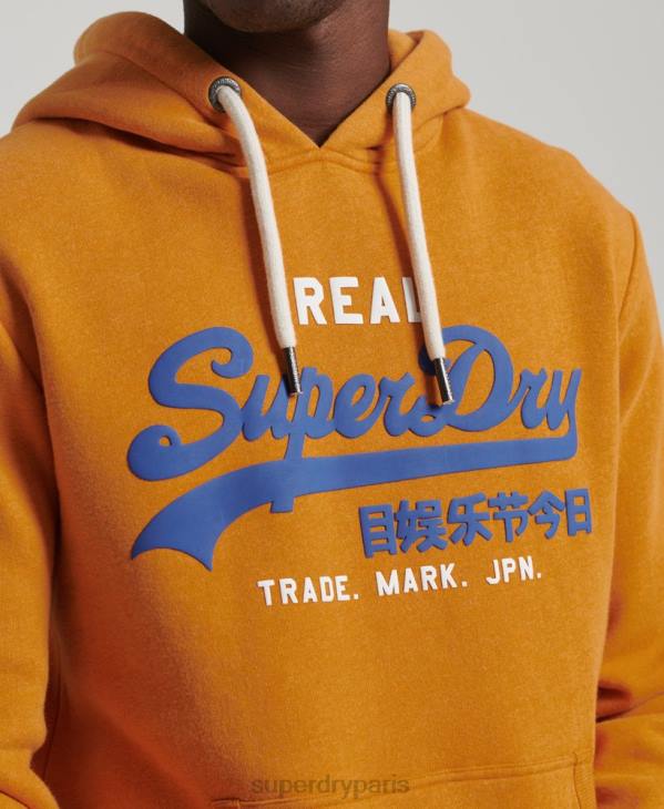 Superdry Hommes sweat à capuche classique à logo vintage D64Z5146 vêtements jaune