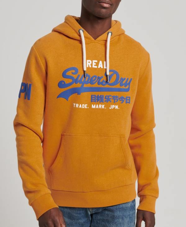 Superdry Hommes sweat à capuche classique à logo vintage D64Z5146 vêtements jaune