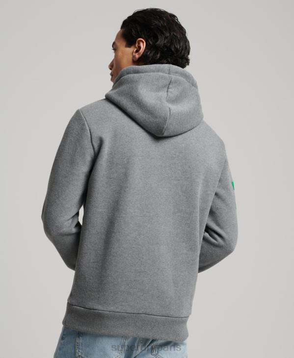 Superdry Hommes sweat à capuche classique à logo vintage D64Z5155 vêtements gris