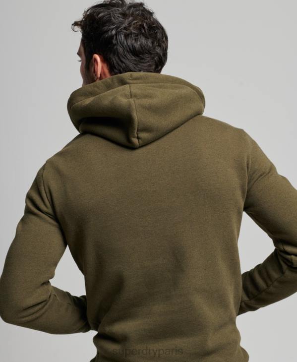 Superdry Hommes sweat à capuche classique à logo vintage D64Z659 vêtements vert