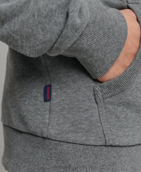 Superdry Hommes sweat à capuche classique à logo vintage D64Z835 vêtements gris