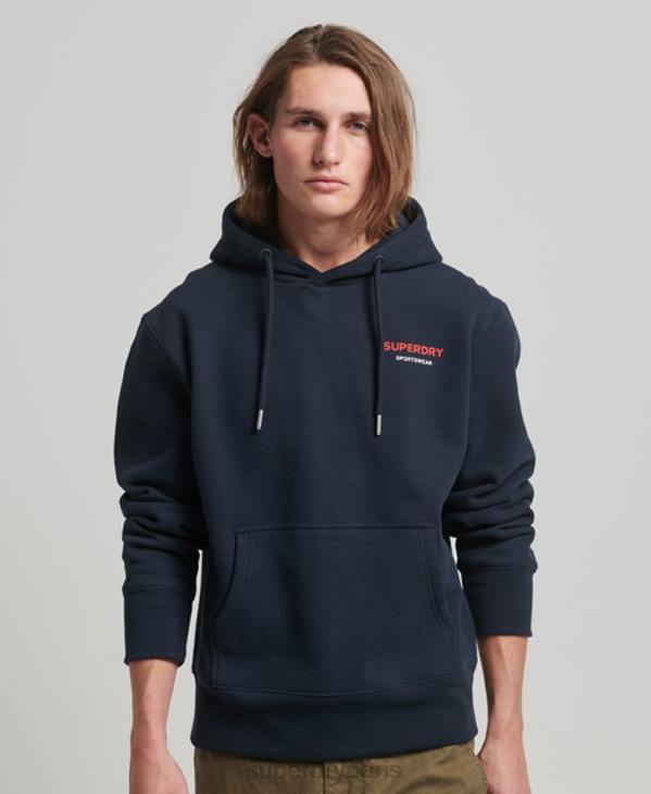 Superdry Hommes sweat à capuche code sportswear D64Z541 vêtements marine