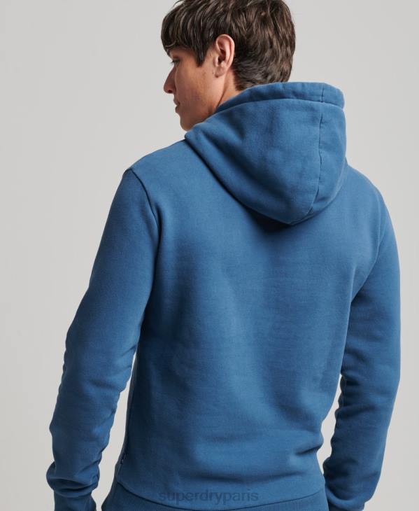 Superdry Hommes sweat à capuche écrivain D64Z5107 vêtements bleu