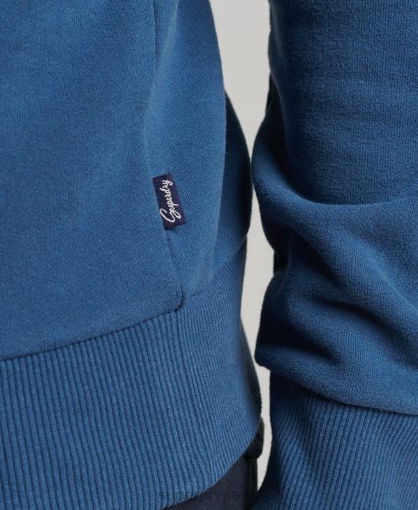 Superdry Hommes sweat à capuche écrivain D64Z5107 vêtements bleu