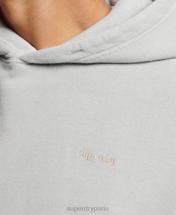 Superdry Hommes sweat à capuche délavé vintage D64Z570 vêtements gris clair