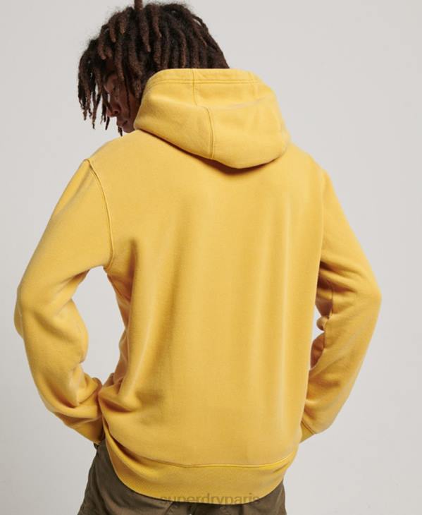 Superdry Hommes sweat à capuche délavé vintage D64Z635 vêtements or