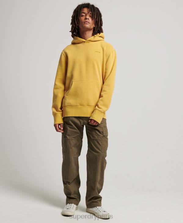 Superdry Hommes sweat à capuche délavé vintage D64Z635 vêtements or