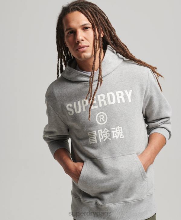 Superdry Hommes sweat à capuche de sport code core D64Z5007 vêtements gris
