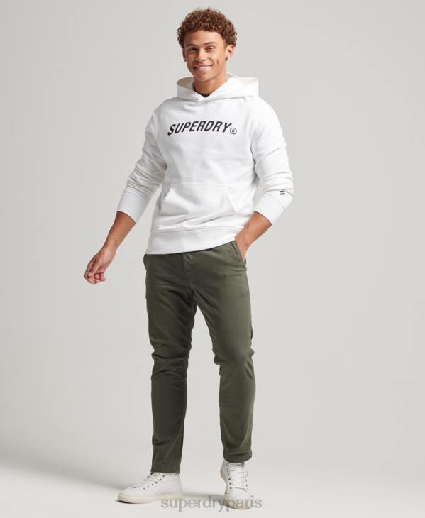 Superdry Hommes sweat à capuche de sport code core D64Z5191 vêtements blanc