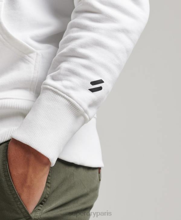 Superdry Hommes sweat à capuche de sport code core D64Z5191 vêtements blanc