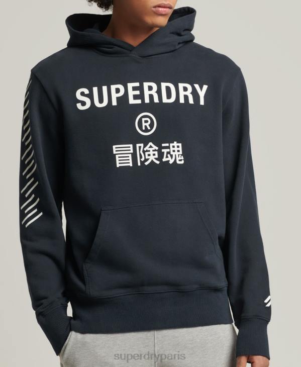 Superdry Hommes sweat à capuche de sport code core D64Z5213 vêtements marine