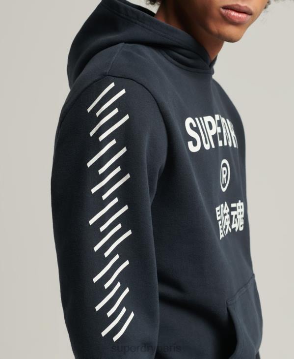 Superdry Hommes sweat à capuche de sport code core D64Z5213 vêtements marine