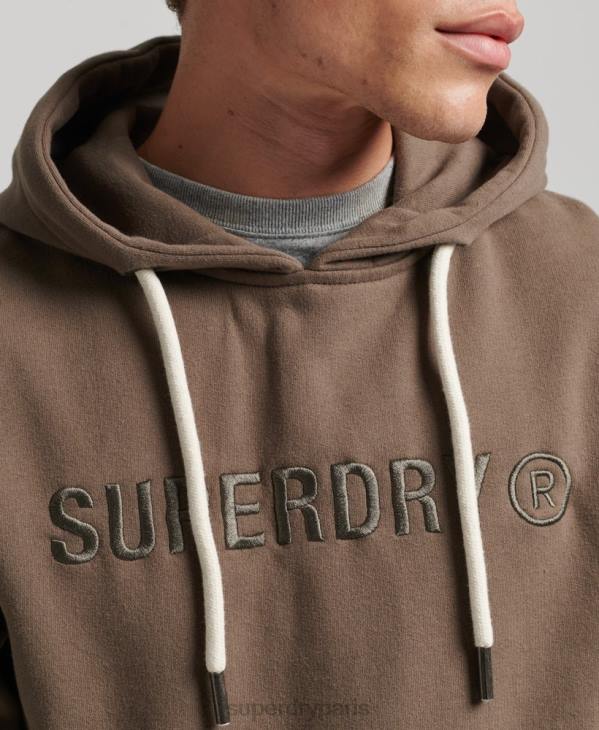 Superdry Hommes sweat à capuche de travail à logo vintage corporation D64Z5170 vêtements kaki