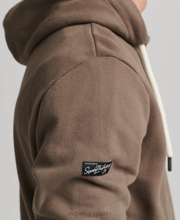 Superdry Hommes sweat à capuche de travail à logo vintage corporation D64Z5170 vêtements kaki