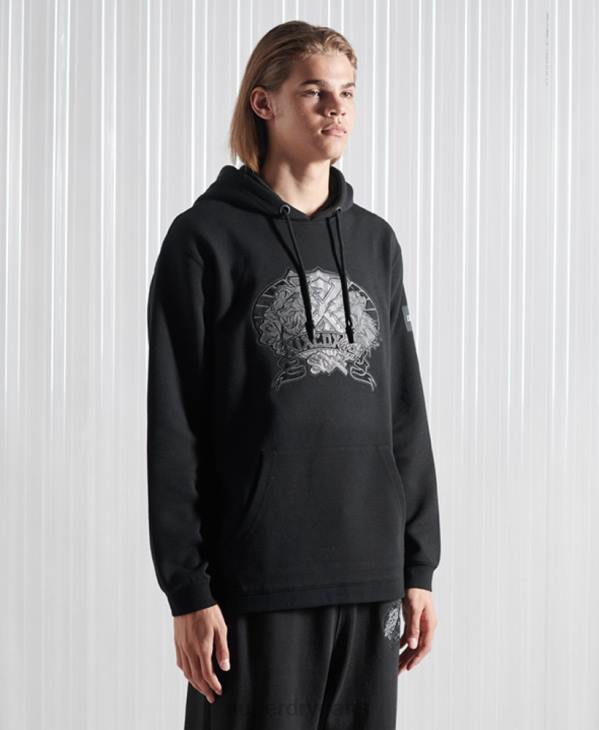 Superdry Hommes sweat à capuche édition limitée sdx nyc D64Z5237 vêtements noir