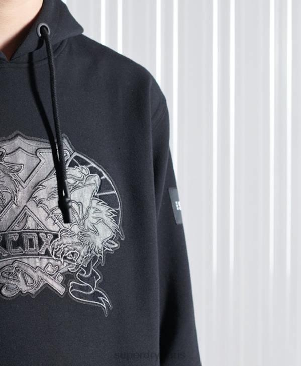 Superdry Hommes sweat à capuche édition limitée sdx nyc D64Z5237 vêtements noir