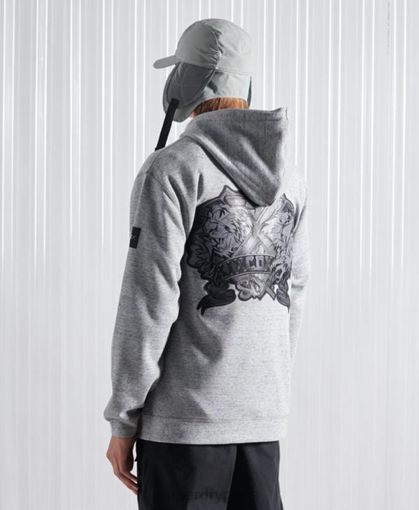 Superdry Hommes sweat à capuche édition limitée sdx nyc D64Z875 vêtements gris