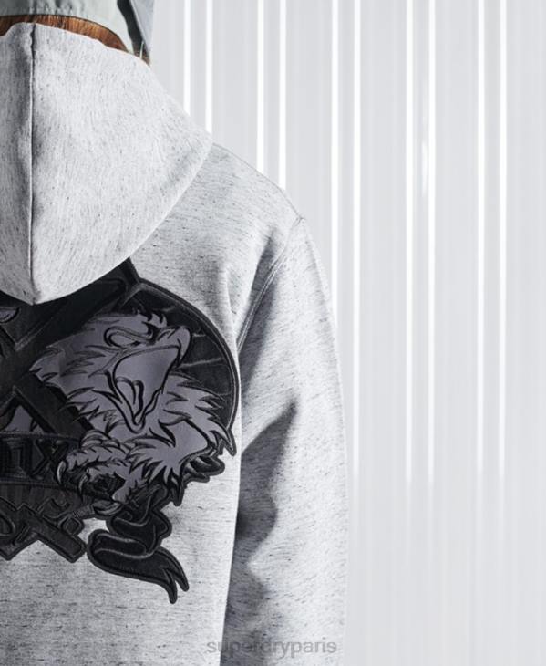 Superdry Hommes sweat à capuche édition limitée sdx nyc D64Z875 vêtements gris
