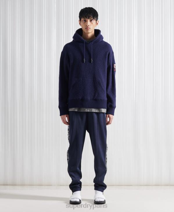 Superdry Hommes sweat à capuche en laine sdx édition limitée D64Z898 vêtements bleu foncé