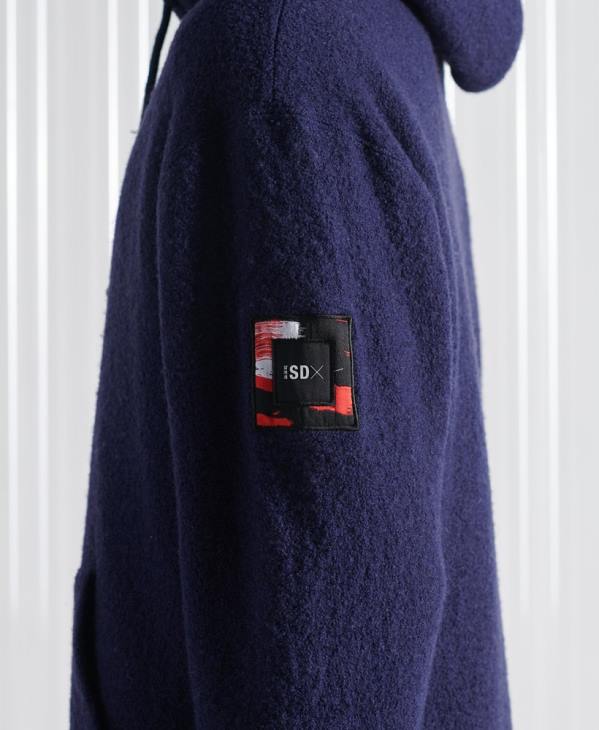 Superdry Hommes sweat à capuche en laine sdx édition limitée D64Z898 vêtements bleu foncé