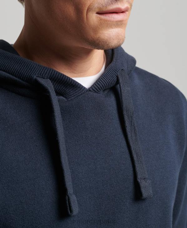 Superdry Hommes sweat à capuche essentiel en coton bio D64Z5050 vêtements marine