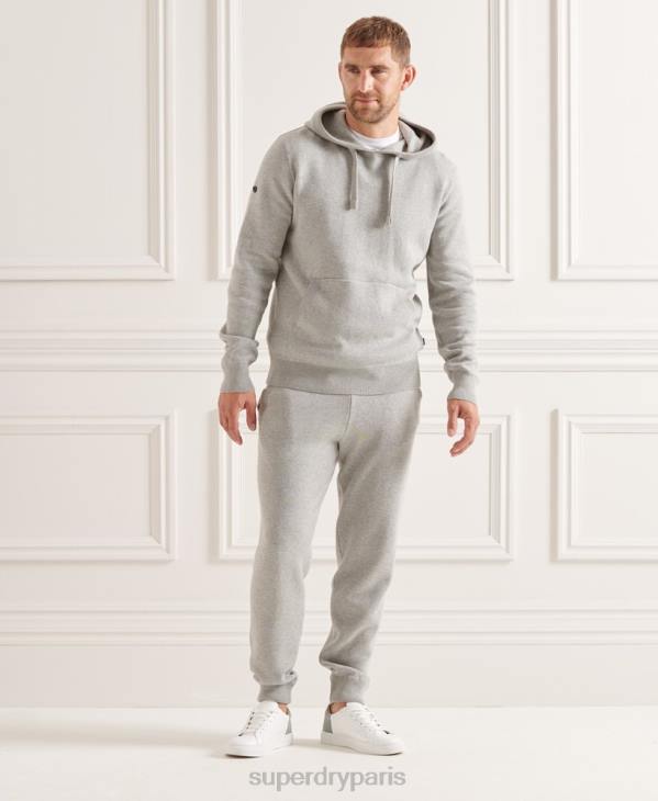 Superdry Hommes sweat à capuche essentiel en coton bio D64Z5207 vêtements gris clair