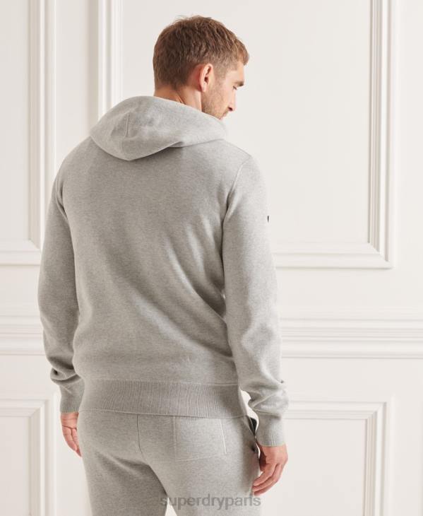 Superdry Hommes sweat à capuche essentiel en coton bio D64Z5207 vêtements gris clair