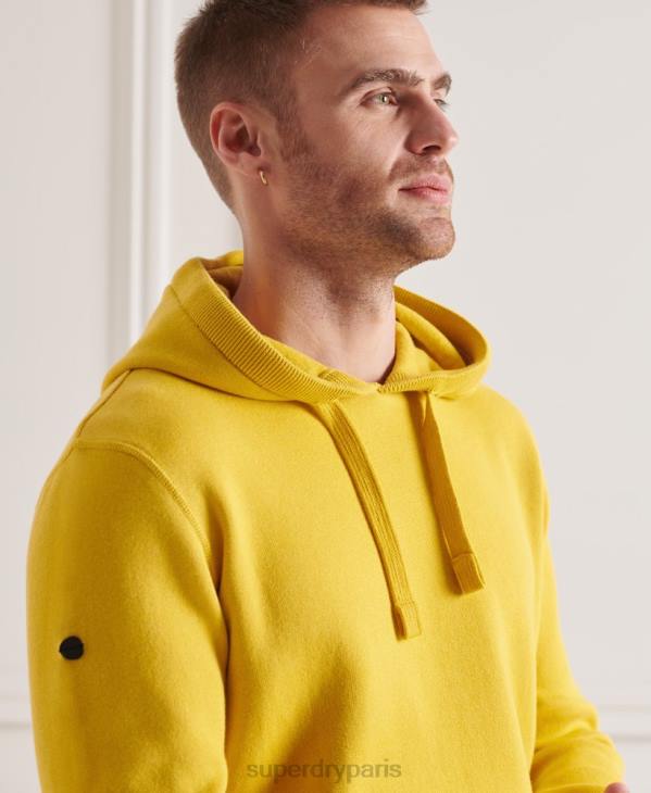 Superdry Hommes sweat à capuche essentiel en coton bio D64Z5317 vêtements jaune