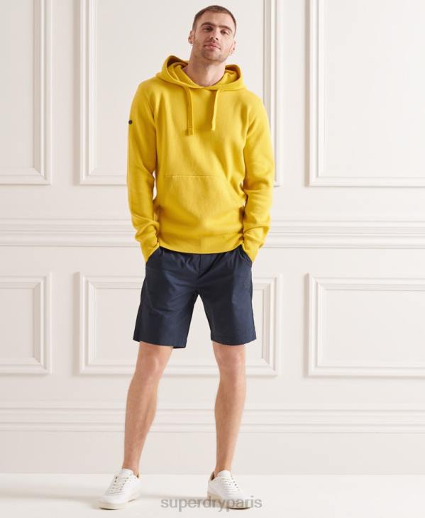 Superdry Hommes sweat à capuche essentiel en coton bio D64Z5317 vêtements jaune