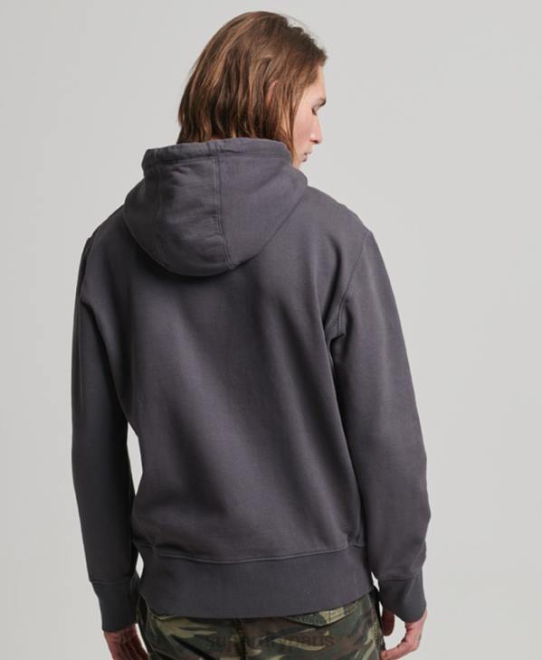 Superdry Hommes sweat à capuche essentiel surteint D64Z553 vêtements gris foncé
