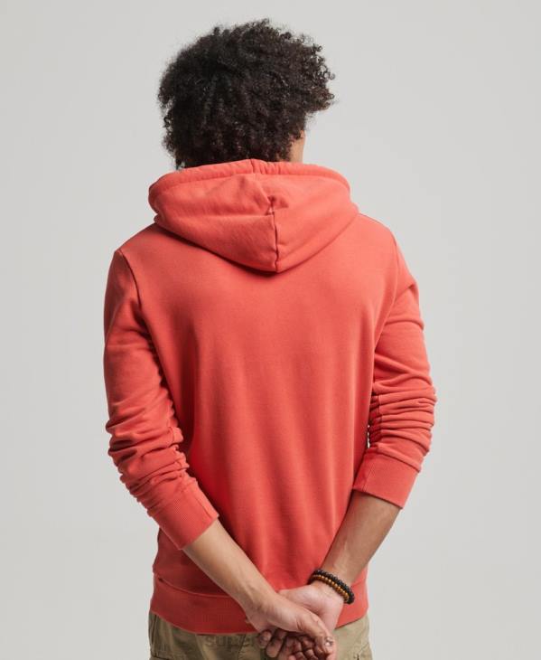 Superdry Hommes sweat à capuche fluo à logo vintage D64Z795 vêtements rouge