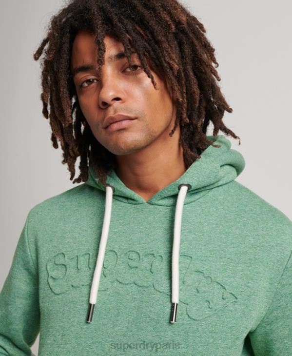 Superdry Hommes sweat à capuche gaufré vintage cooper class D64Z691 vêtements vert