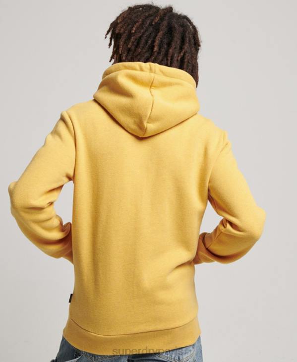 Superdry Hommes sweat à capuche gaufré vintage cooper class D64Z692 vêtements jaune