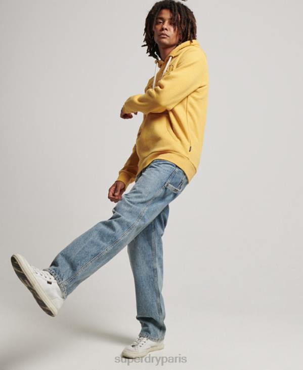 Superdry Hommes sweat à capuche gaufré vintage cooper class D64Z692 vêtements jaune