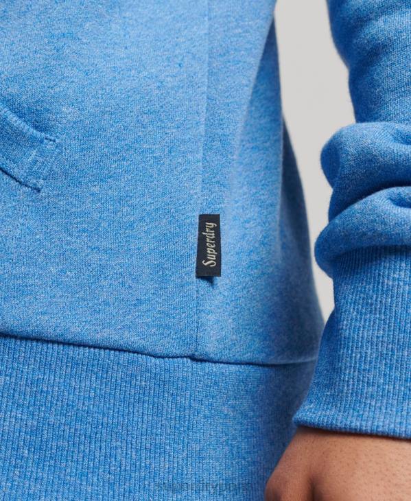 Superdry Hommes sweat à capuche gaufré vintage cooper class D64Z798 vêtements bleu