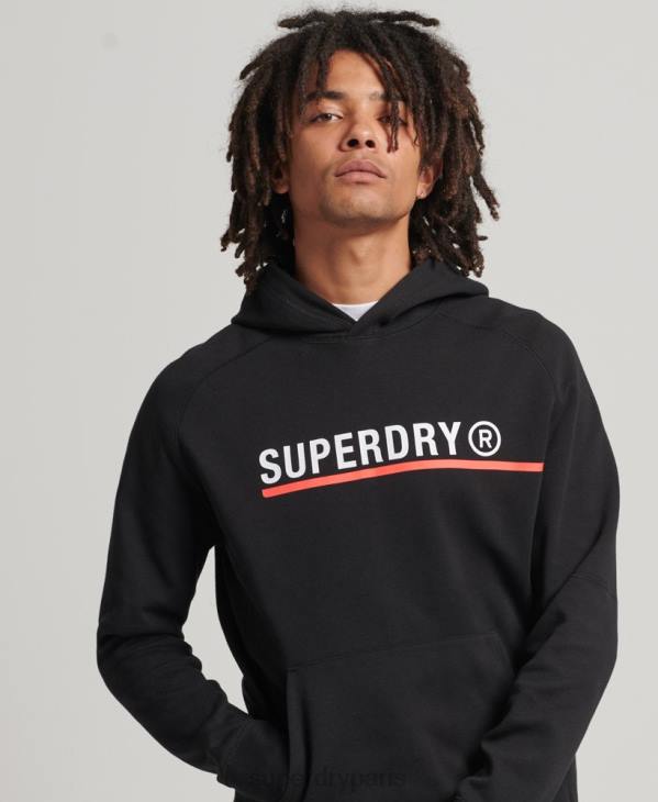 Superdry Hommes sweat à capuche graphique code tech D64Z5059 vêtements noir
