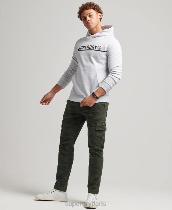 Superdry Hommes sweat à capuche graphique code tech D64Z5103 vêtements gris