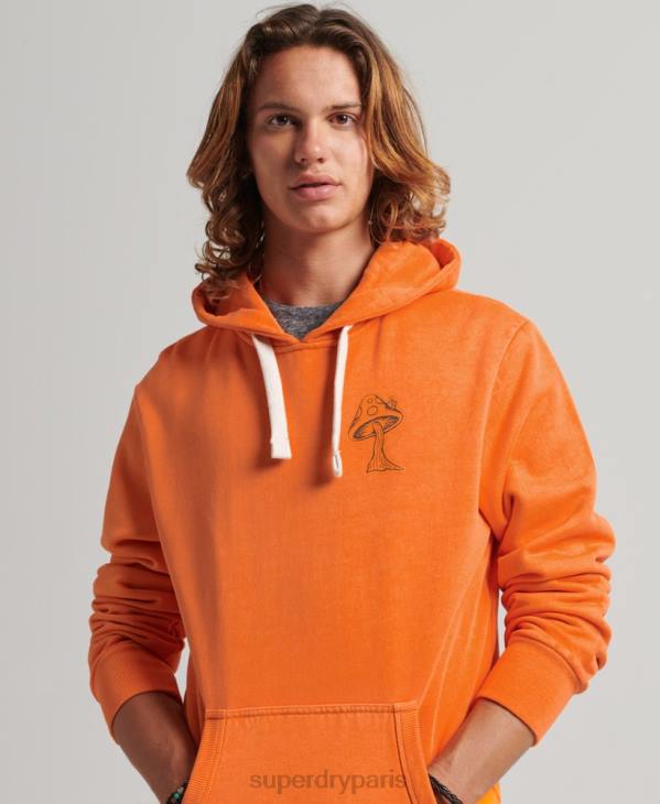 Superdry Hommes sweat à capuche graphique dans les bois D64Z707 vêtements orange