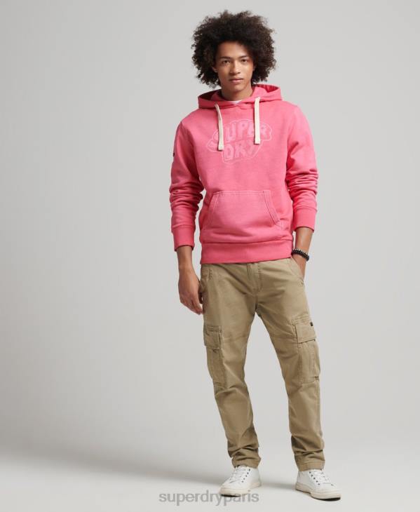 Superdry Hommes sweat à capuche graphique dans les bois D64Z708 vêtements rose