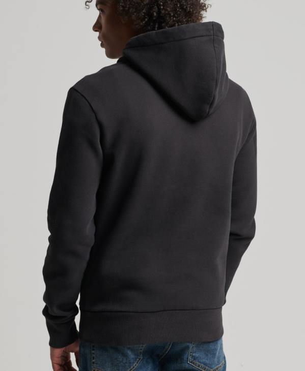 Superdry Hommes sweat à capuche graphique en coton biologique D64Z5026 vêtements noir