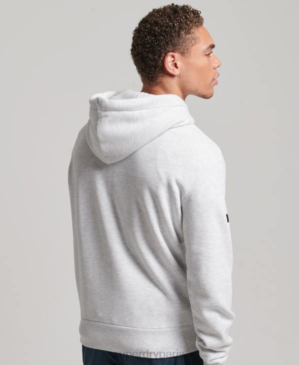 Superdry Hommes sweat à capuche graphique en coton biologique D64Z748 vêtements gris clair