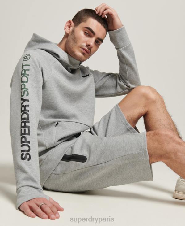 Superdry Hommes sweat à capuche gymtech D64Z536 vêtements gris