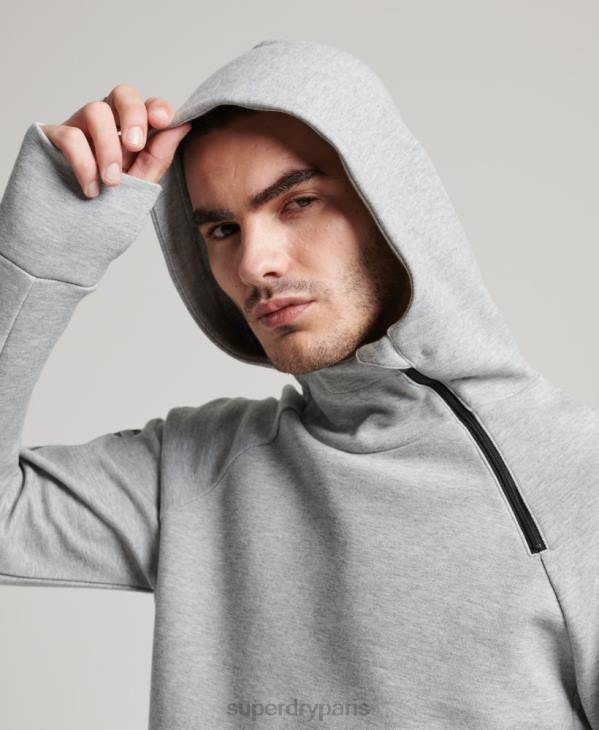 Superdry Hommes sweat à capuche gymtech D64Z536 vêtements gris