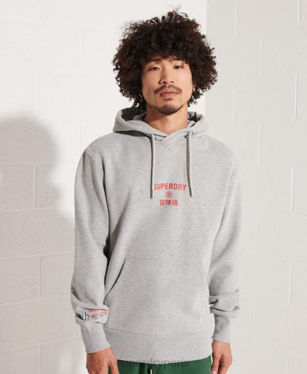 Superdry Hommes sweat à capuche indépendant D64Z807 vêtements gris