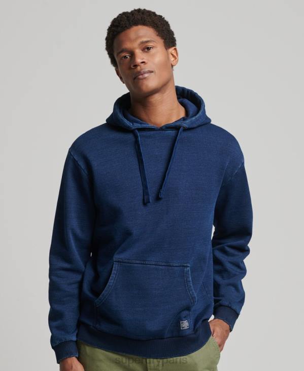 Superdry Hommes sweat à capuche indigo vintage D64Z802 vêtements bleu foncé